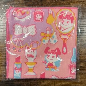 Fujiya Peko Pink Milky Character Print Hand Towel